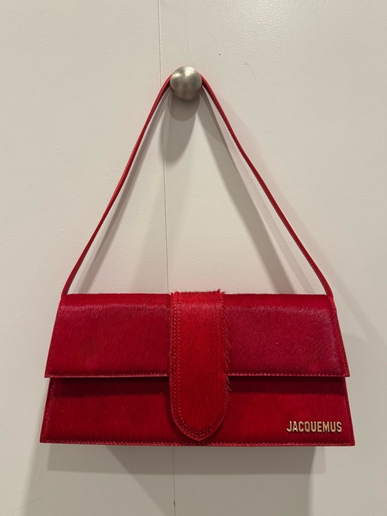 Jacquemus Handbags - Jacquemus Red Pony Hair Le Bambino Long Shoulder Bag LIKE NEW!